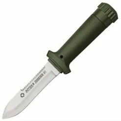 Aitor 16017 Jungle King III & Survival Kit, 4.25" SS Plain Blade, OD Green Poly Handle, OD Green Nylon Sheath