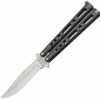 Bear & Son BC117S Butterfly, 5" Closed, SS Plain Blade, Silver Vein Handles
