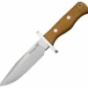 Blackjack BCB13NMBP Halo Attack, 5.5" A-2 SS Plain Blade, Natural Micarta Handle, Leather Sheath