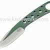 BlackJack Model 155 Neck Knife Green Finish W/Sheath