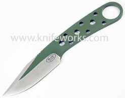 BlackJack Model 155 Neck Knife Green Finish W/Sheath