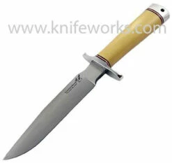 Blackjack Classic Blades Model 1-7 Antique Ivory Micarta, Leather Sheath