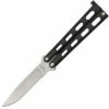 Benchmark Balisong Knife - Black Metal Alloy (3.38" Satin)