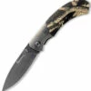 Browning Tagged Out Hunting Knife, Titanium Finished Stainless Steel, Mossy Oak Handle
