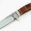 Browning Stacked Fixed Blade, Stainless Drop Point, Leather Handle