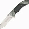 Browning Fluted Linerlock Folder, Stainless Blade, Black G-10/Fluted Gun Metal Gray Bolsters Handle