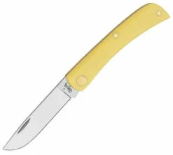 Case 80032 Sod Buster Jr., Yellow Synthetic Handle SS (3137 SS)