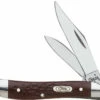 Case 046 Working Peanut, Jigged Brown Synthetic Handle (6220 SS)