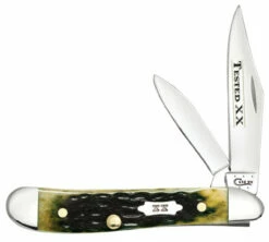 Case TESTED XX, 10262 Peanut, Jigged Olive Green Bone