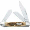 Case Medium Stockman 128 Amber Bone Handle (6347 SS)