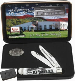 Case 40th Anniversary Owens Way White Synthetic Handle 30896 Trapper