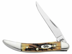 Case 5532 Small Texas Toothpick, Genuine India Stag Handles (510096 SS)