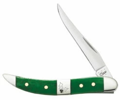 Case Christmas Small Texas Toothpick 65583 Smooth Green Bone (Mistletoe)