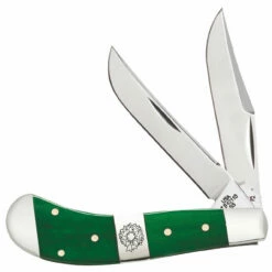 Case Christmas Saddlehorn 65585 Smooth Green Bone (Wreath)