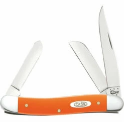 Case 80509 Medium Stockman, Smooth Orange Synthetic Handle (4318 SS)