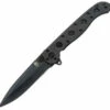 CRKT M16-01KZ Spear Point Black, 3.1" 8Cr15MoV Plain Blade, GRN Handle
