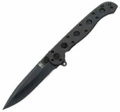 CRKT M16-01KZ Spear Point Black, 3.1" 8Cr15MoV Plain Blade, GRN Handle