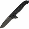 CRKT Columbia River Law Enforcement Linerlock, 5 1/2" Closed, Tanto, Combo Edge