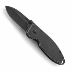 CRKT Squid Black Finish 8Cr13MoV SS, Black Stonewash 2Cr13 SS Handle