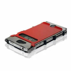 CRKT Inox Case 360, Fits IPhone 4 & 4S, Silver W/ Red Front
