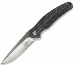 CRKT Columbia River Onion Ripple, Charcoal Stainless Steel Handle, Combo Edge