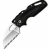 Cold Steel CS20LTS Tuff Lite, 2.5" AUS 8A Stainless Serrated Blade, Black Grivory Handle