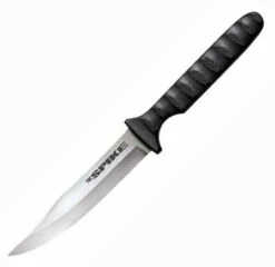 Cold Steel CS53NBS Bowie Spike, 4" 4116 German SS Plain Blade, Black Grivory Handle, Secure-Ex® Neck Sheath