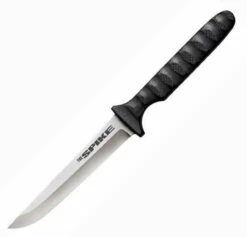 Cold Steel CS53NCC Drop Point Spike, 4" 4116 German SS Plain Blade, Black Grivory Handle, Secure-Ex® Neck Sheath