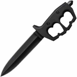 Cold Steel CS80NTP Chaos Double Edge, 7.5" SK-5 Carbon Steel Plain Blade, Aluminum Handle, Secure-Ex® Sheath