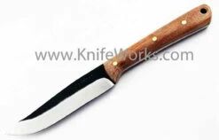 Condor Tavian Knife, Carbon Steel Blade, Hardwood Handle, W/ Leather Sheath