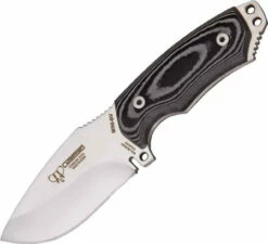 Cudeman Tactical Mini BV Knife, Vanadium Molybdenum, Black Micarta Handle