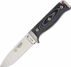 Cudeman MT5 Survival Knife Black, N695 Bohler Steel, Black Micarta Handle