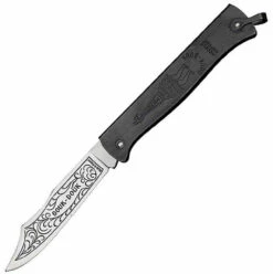 Douk-Douk Folder, Carbon Steel, Ferro-Blackened Folded Steel Handles