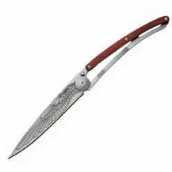 Deejo DEE1CB016 Wing, 3.75" 3Cr13 SS Plain Blade, Rosewood Handle