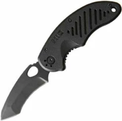 5.11 Tactical 51089 BTC Recurve Tanto, 3.25" AUS-8 Serrated Blade, Black FRN Handle