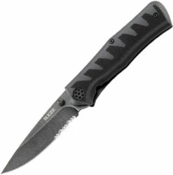 CRKT Ruger 1202K A/O Crack Shot Compact, 3.13" 8Cr13Mov Black Combo Blade, GFN Handle