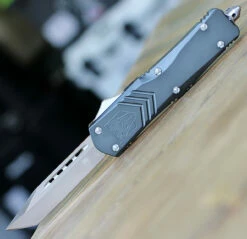 CobraTec Knives LGYFS-XLTNS Large FS-X Grey, 3.50" D2 Steel Tanto Blade, Anodized Aviation Aluminum Handle