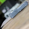 CobraTec Knives LGYFS-XLWNS Large FS-X Gray, 3.50" D2 Steel Wharncliff Blade, Anodized Aviation Aluminum Handle